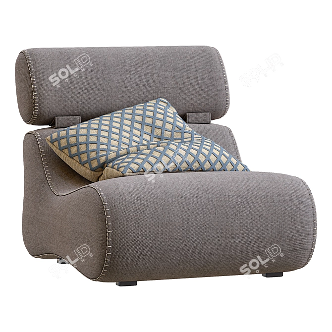 Club Comfort: Kave Home Fauteuil 3D model image 1