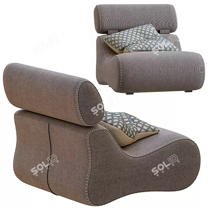 Club Comfort: Kave Home Fauteuil 3D model image 3