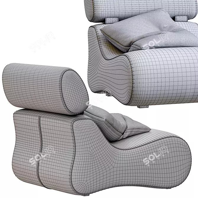 Club Comfort: Kave Home Fauteuil 3D model image 4