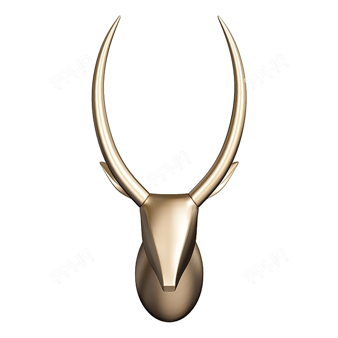 ImperiumLoft Designer Deer Head Wall Decor 3D model image 1