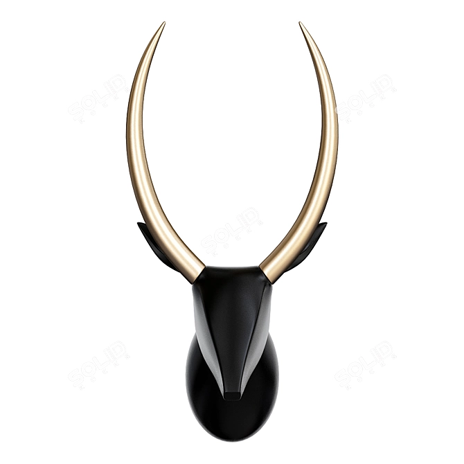 ImperiumLoft Designer Deer Head Wall Decor 3D model image 2