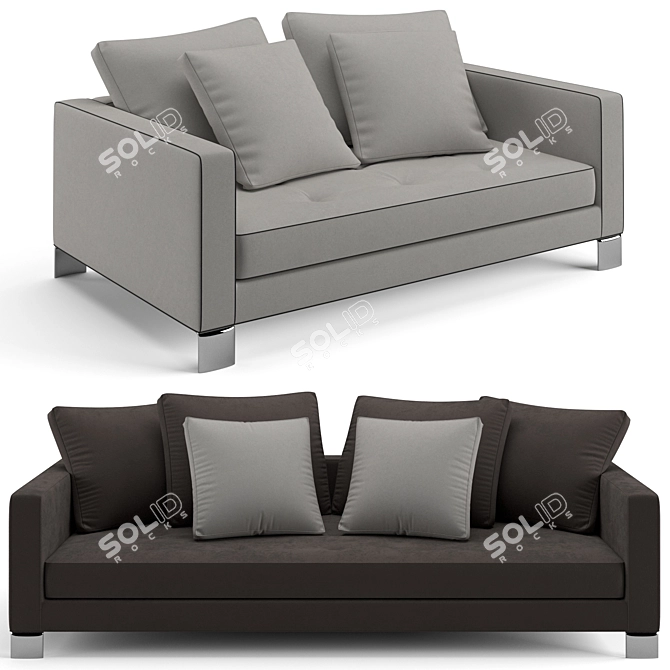 Modern Minimalist Minotti Pollock Sofa 3D model image 1
