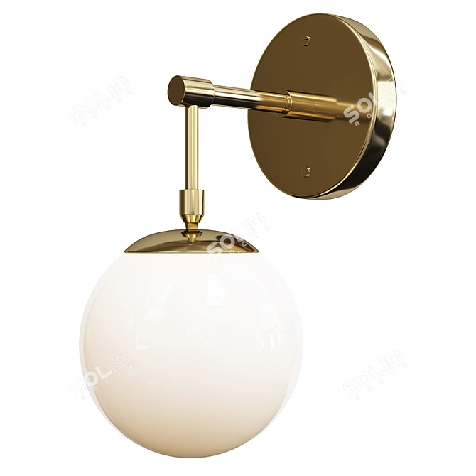 Elegant Nova L Sconce 3D model image 1