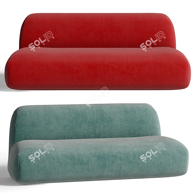 Boconcept Boucle Hippo Loveseat Sofa 3D model image 5