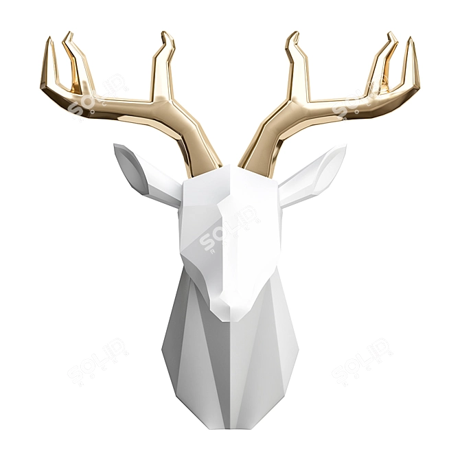 ImperiUMloft Designer Deer Head Wall Decor 3D model image 1