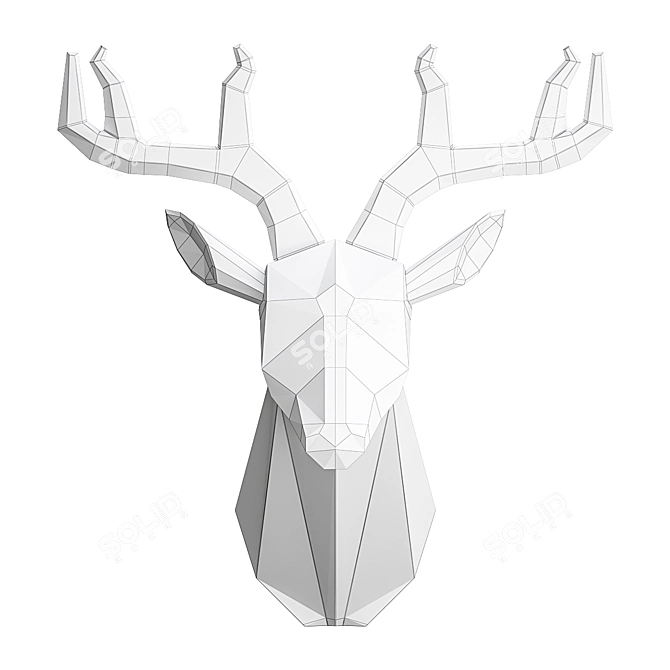 ImperiUMloft Designer Deer Head Wall Decor 3D model image 3