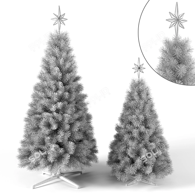 3D Christmas Tree Set 3D model image 9