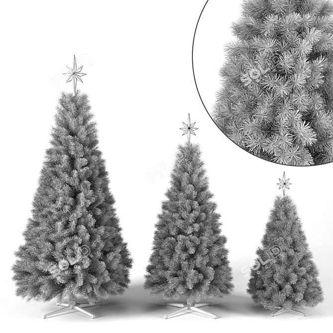 3D Christmas Tree Set 3D model image 10