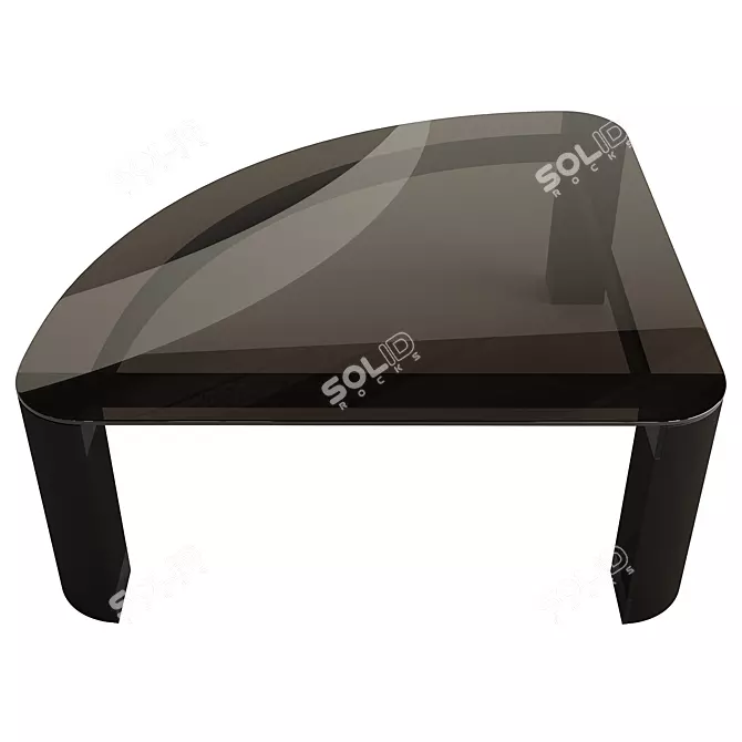 Flou Quartetto 2022.1: Stylish Bronze Glass Side Table 3D model image 1