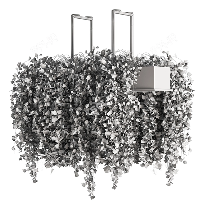 Metal Box Hanging Plant Set 3D model image 6