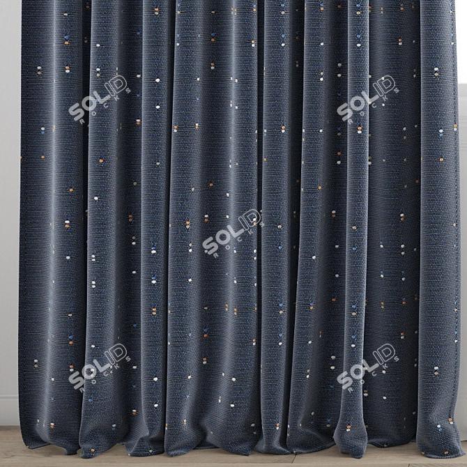 Polygonal Curtain Model: High Quality, Max & Obj Files 3D model image 1