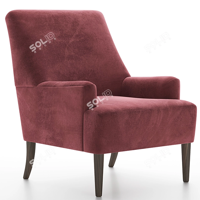 Elegant Elsie Upholstered Armchair 3D model image 1