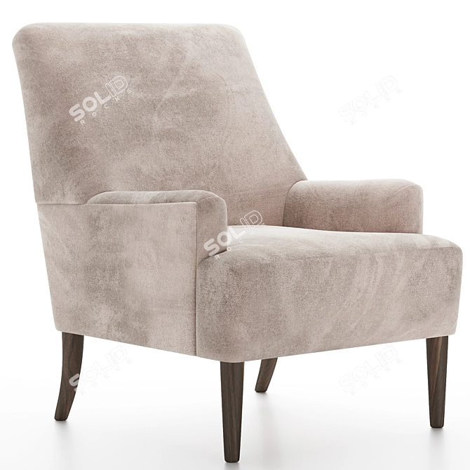 Elegant Elsie Upholstered Armchair 3D model image 3