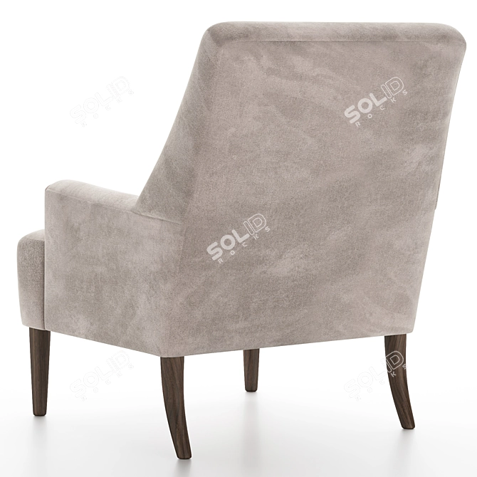 Elegant Elsie Upholstered Armchair 3D model image 4