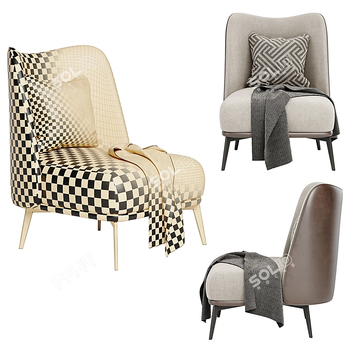 Elegance meets comfort: DEBBIE armchair 3D model image 4