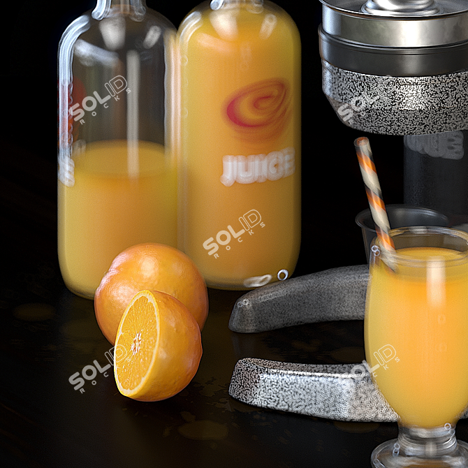 "Animated Juicer with PBR Materials 3D model image 2