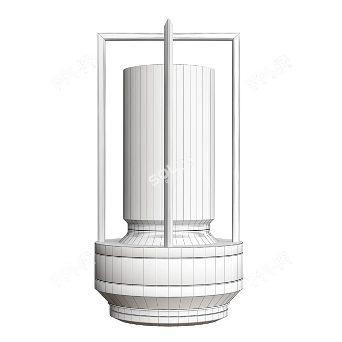 Sleek Aluminium Desk Lamp 3D model image 2