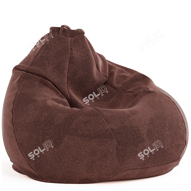 Cozy Beanbag Chair - 4 Color Options 3D model image 2