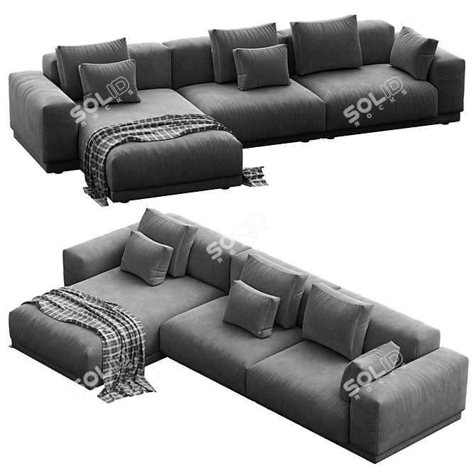 Vitra Place Sofa - Stylish Modern Comfort 3D model image 1