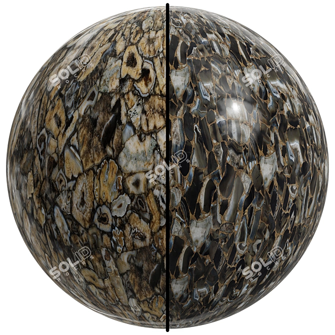 FB61 Agata Maximum Marble: Atena & Black | Seamless Design 3D model image 1