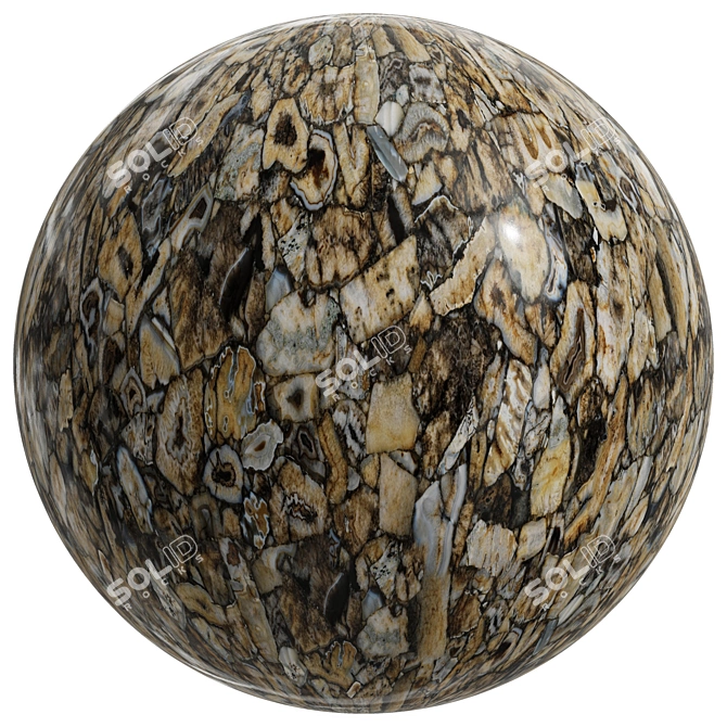 FB61 Agata Maximum Marble: Atena & Black | Seamless Design 3D model image 2