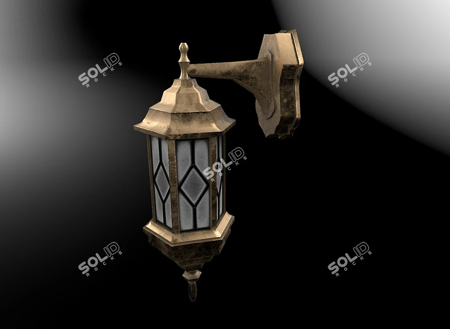 Elegant Wall Sconce 3D model image 1