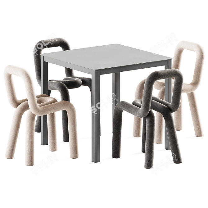 Elegant Dining Set: La Table & Bold Chair 3D model image 1