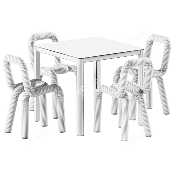 Elegant Dining Set: La Table & Bold Chair 3D model image 2