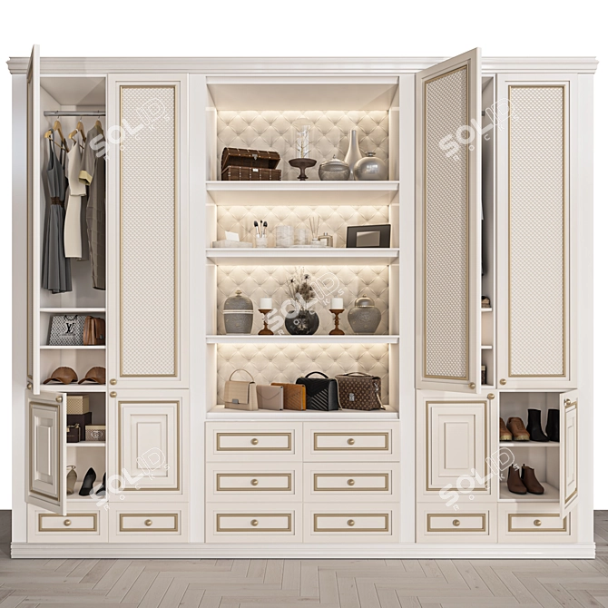 Compact Wardrobe Set: Max 2015 (Corona), FBX (Corona), Textures 3D model image 1