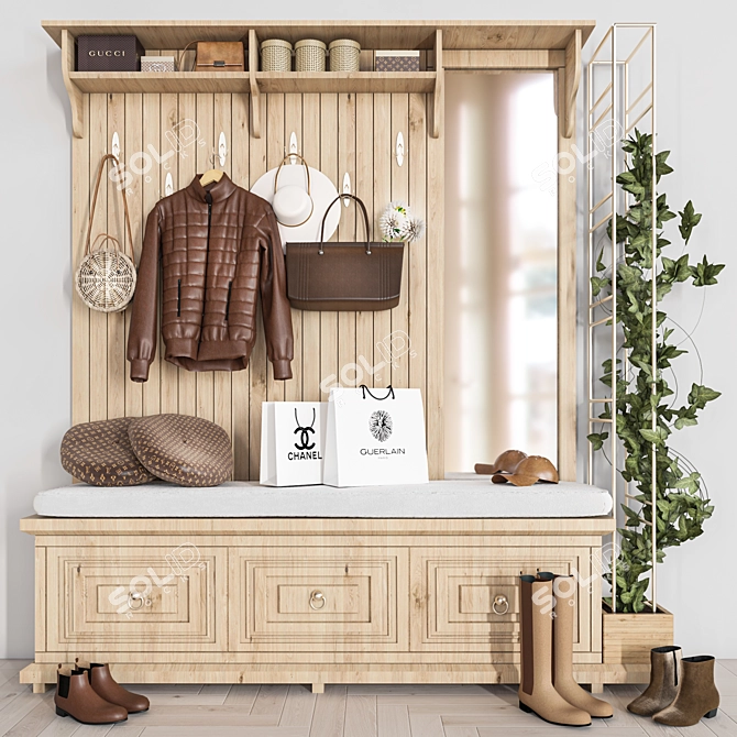 Versatile Wardrobe Set with 3D Files 3D model image 1