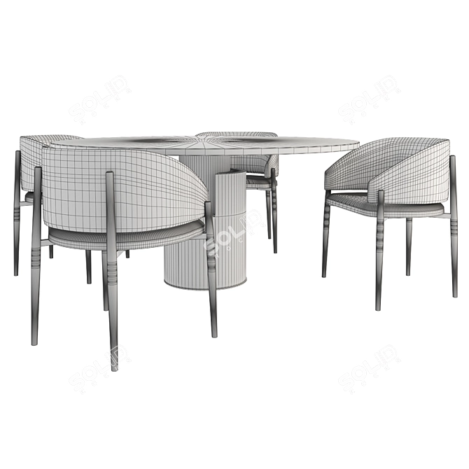 Modern Design: Frank Chair & Alba Table 3D model image 3