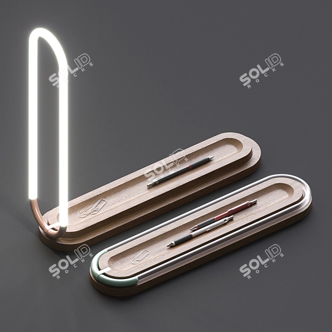 Light-up Decorative Pen Holder 3D model image 1