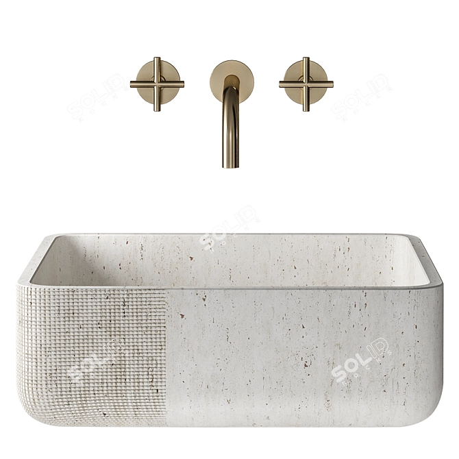 Stylish Davani MERIDIAN VS50 Sink 3D model image 2