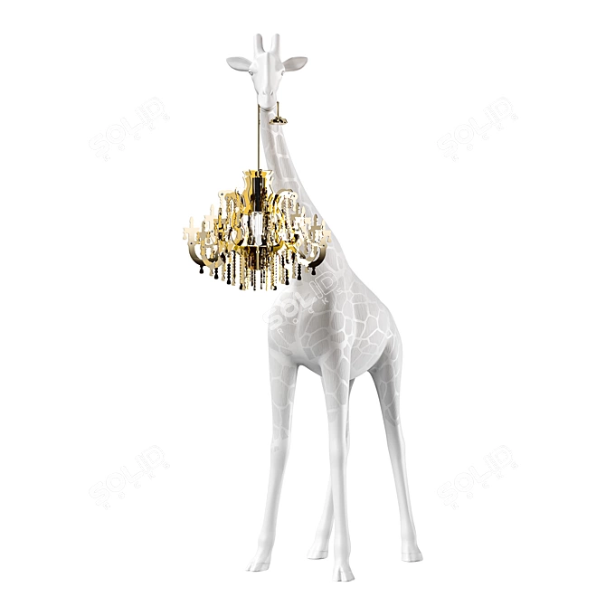 Giraffe Love Chandelier XS 3D model image 2