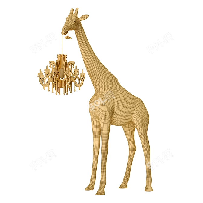 Giraffe Love Chandelier XS 3D model image 5