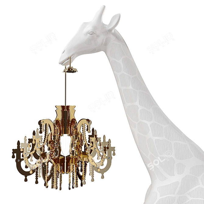 Giraffe Love Chandelier XS 3D model image 6