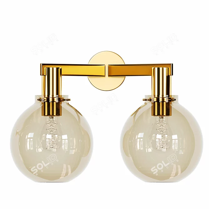 Vintage Scandinavian Wall Lamps 3D model image 2