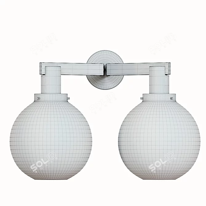 Vintage Scandinavian Wall Lamps 3D model image 3