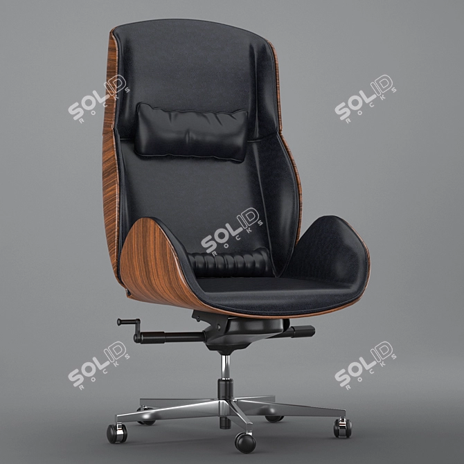 Luxter Vaghi Executive Armchair: Elevated Office Elegance 3D model image 1