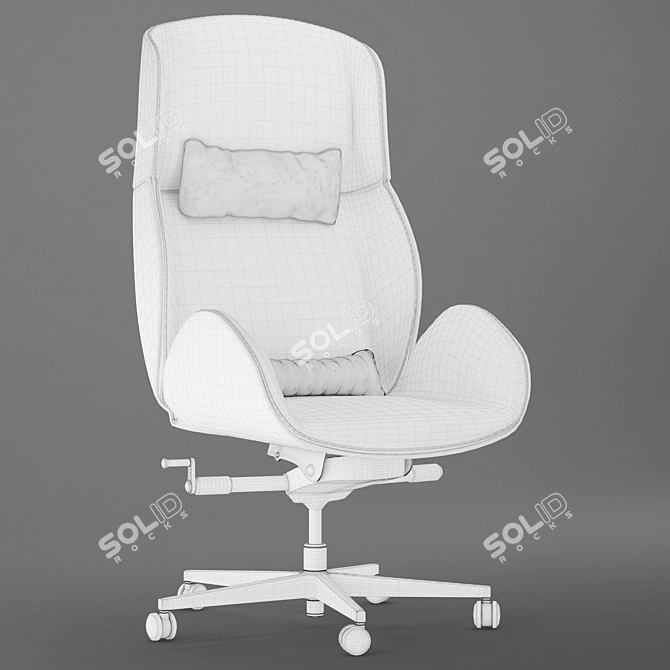 Luxter Vaghi Executive Armchair: Elevated Office Elegance 3D model image 7