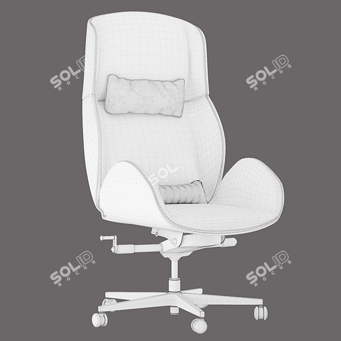 Luxter Vaghi Executive Armchair: Elevated Office Elegance 3D model image 13