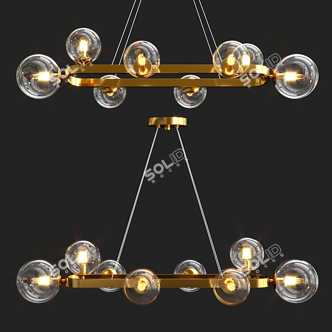 Elegant Silvana Chandelier | Brilliant Lighting 3D model image 1