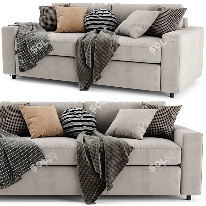 West Elm Urban 2 Seats - Modern Stylish Sofa 3D model image 3