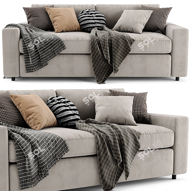 West Elm Urban 2 Seats - Modern Stylish Sofa 3D model image 4