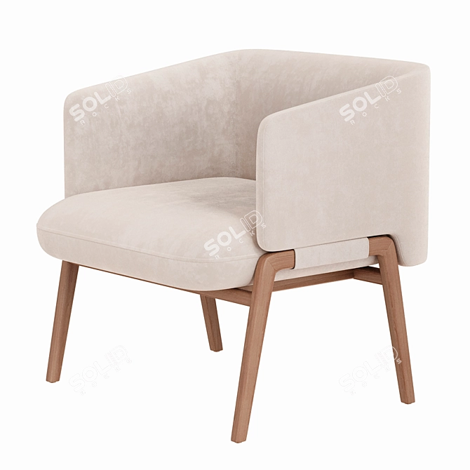 Modern Kim Easy Chair by Cider 3D model image 2