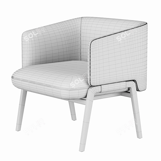 Modern Kim Easy Chair by Cider 3D model image 4