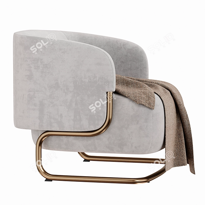 Elegant Marabu Armchair: A Timeless Italian Design 3D model image 4