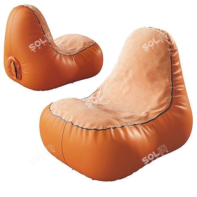 Portable Inflatable Sun Lounger 3D model image 1