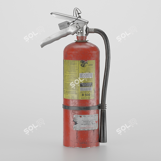 Rescue Ready Used Fire Extinguisher 3D model image 2