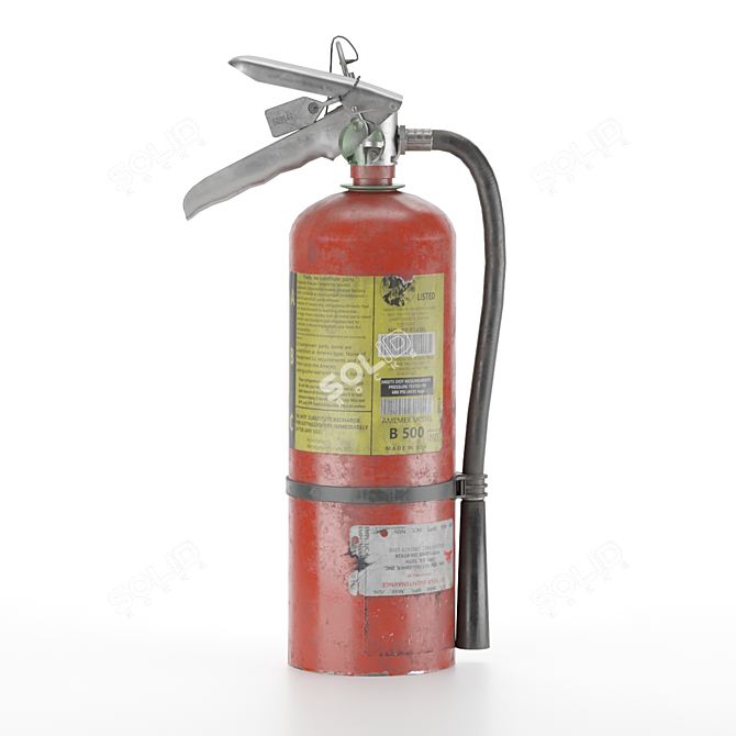 Rescue Ready Used Fire Extinguisher 3D model image 4